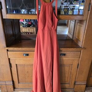 Azazie Coral Backless Dress